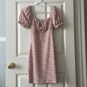 Pink floral dress